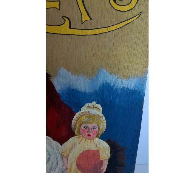 Ken Ferris Hand Painted Old World Christmas Santa Claus Wood Wall Decor - Picture 5 of 7